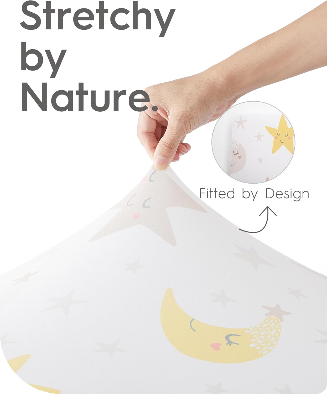 Bassinet Sheets for Baby Boy Girl, TotBasic Buttery Soft Universal Bassinet Fitted Sheet