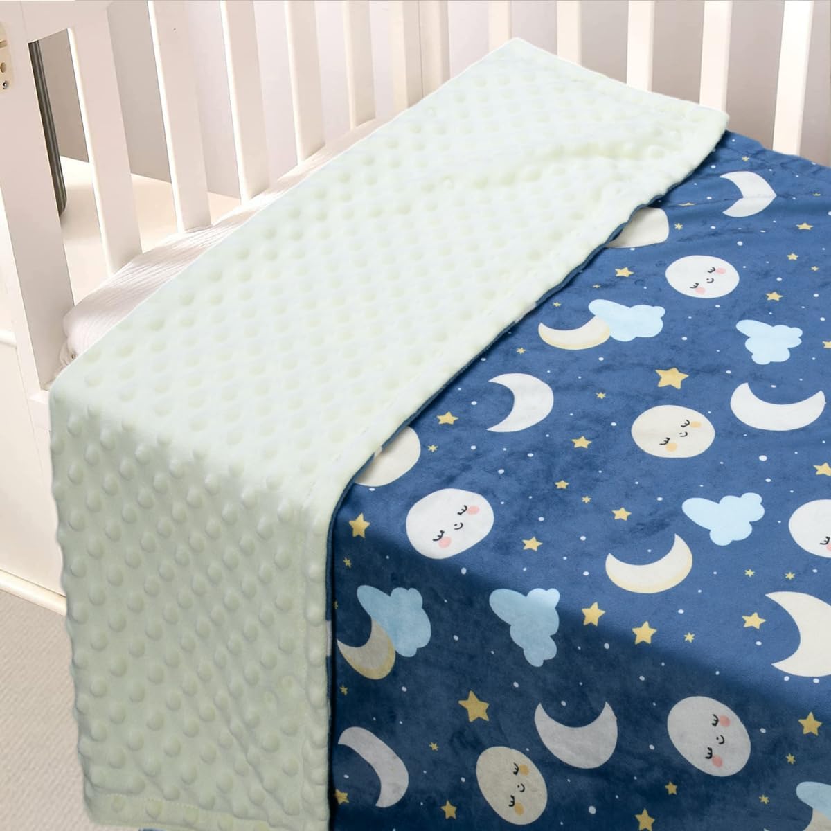Baby Blankets for Unisex Boys Girls, Super Soft Nursery Minky Blankets, 30 x 40 inch Outer Space