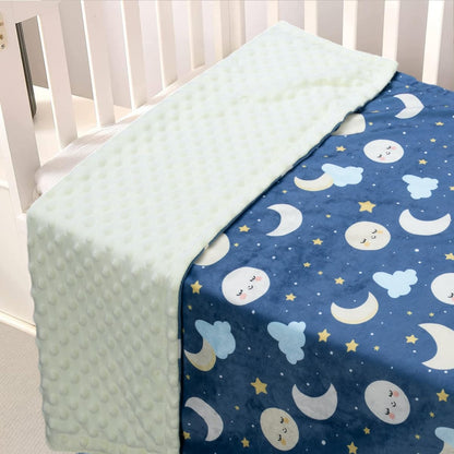Baby Blankets for Unisex Boys Girls, Super Soft Nursery Minky Blankets, 30 x 40 inch Outer Space