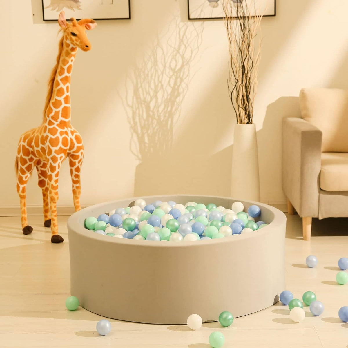 GOGOSO Ball Pits Balls for Toddlers Pack of 50 100 200 Plastics Shape Ball Non-Phthalate Non-BPA