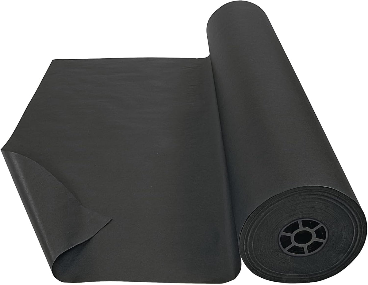 Colorations Dual Surface Paper Roll Classroom Supplies for Arts and Crafts Black (36" x 1000')