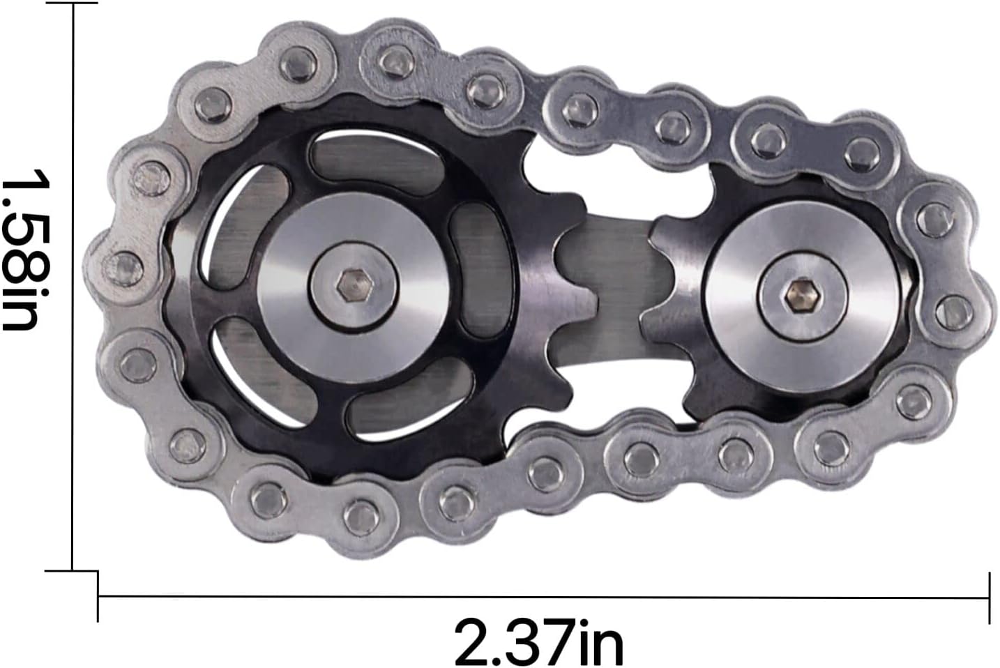 Chain Gear Fidget Spinner, Metal Sprocket Chain Fidget Toy, Stress Anxiety Relief Fidget Toy, Bike