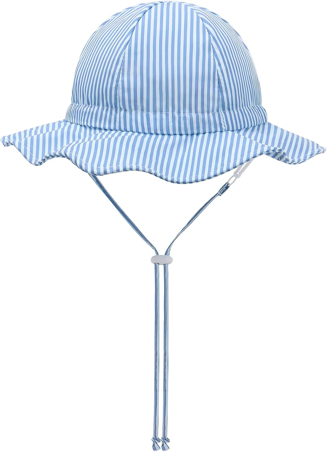 UPF 50+ Baby Bucket Hat - Wide Brim Sun Protection Beach Cap for Girls - Cute & Adjustable Toddler