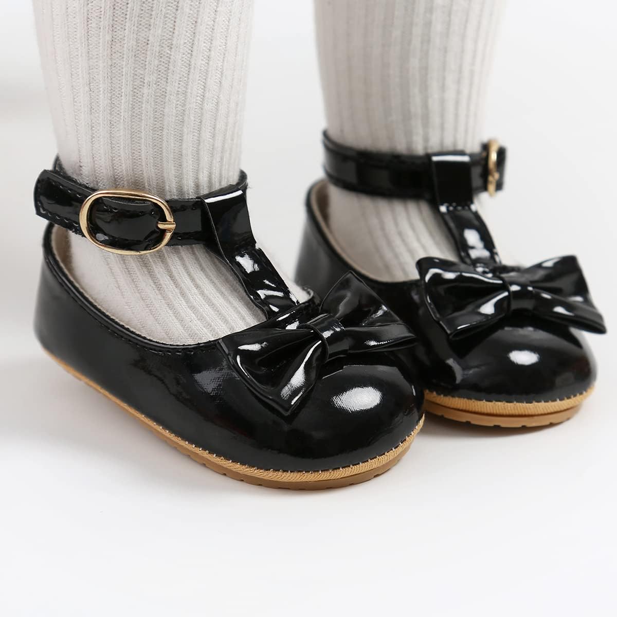 Baby Shoes Mary Jane Flats Non Slip Soft Sole Infant Toddler Sneakers First Walkers Party Christmas
