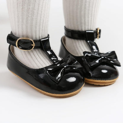 Baby Shoes Mary Jane Flats Non Slip Soft Sole Infant Toddler Sneakers First Walkers Party Christmas