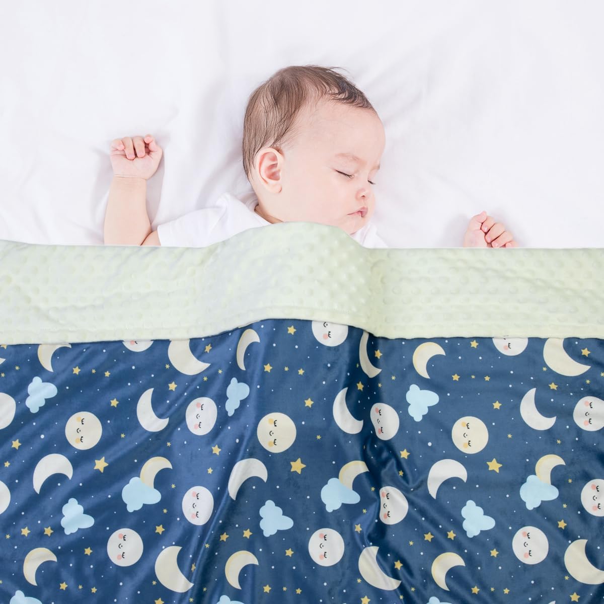Baby Blankets for Unisex Boys Girls, Super Soft Nursery Minky Blankets, 30 x 40 inch Outer Space