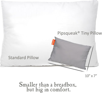 Pipsqueak Pillow - Small, Mini, Tiny - 11 x 7 in - Perfect for Travel, Cars, Airplanes, Camping