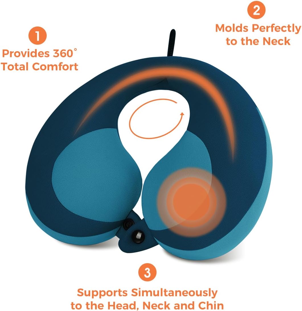 INFANZIA Chin Supporting Travel Neck Pillow, Comfortably Supports and Helps Support Head and Neck