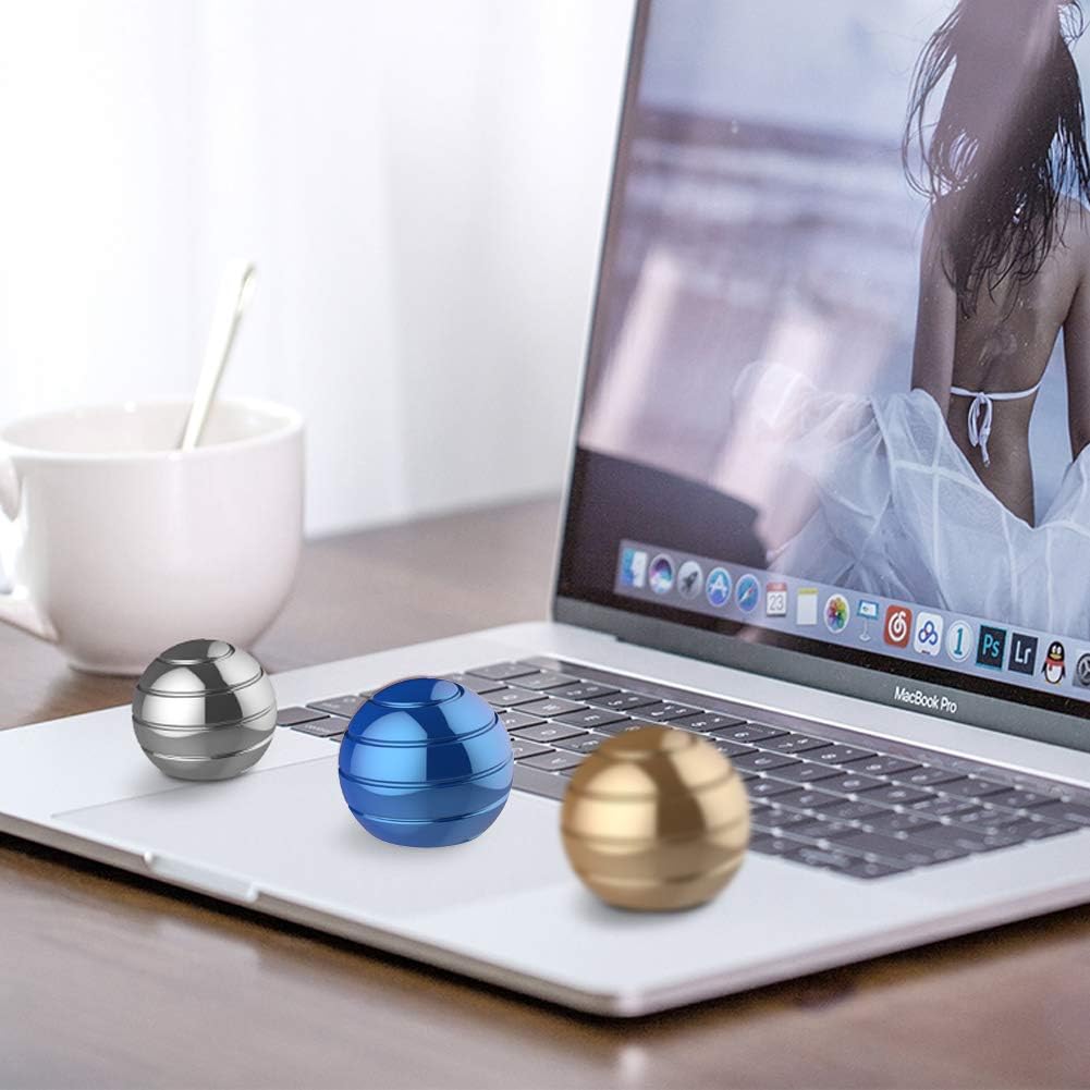 Kinetic Desk Spinning Toy, 1.54'' Kinetic Desktop Toy Ball for Anxiety ADHD, Optical Illusion