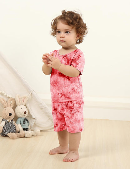 Jimonda Baby/Toddler Soft Sleepwear Short sleeve Kids Cool Pajama Outdoor 2-Piece Shirt&Shorts