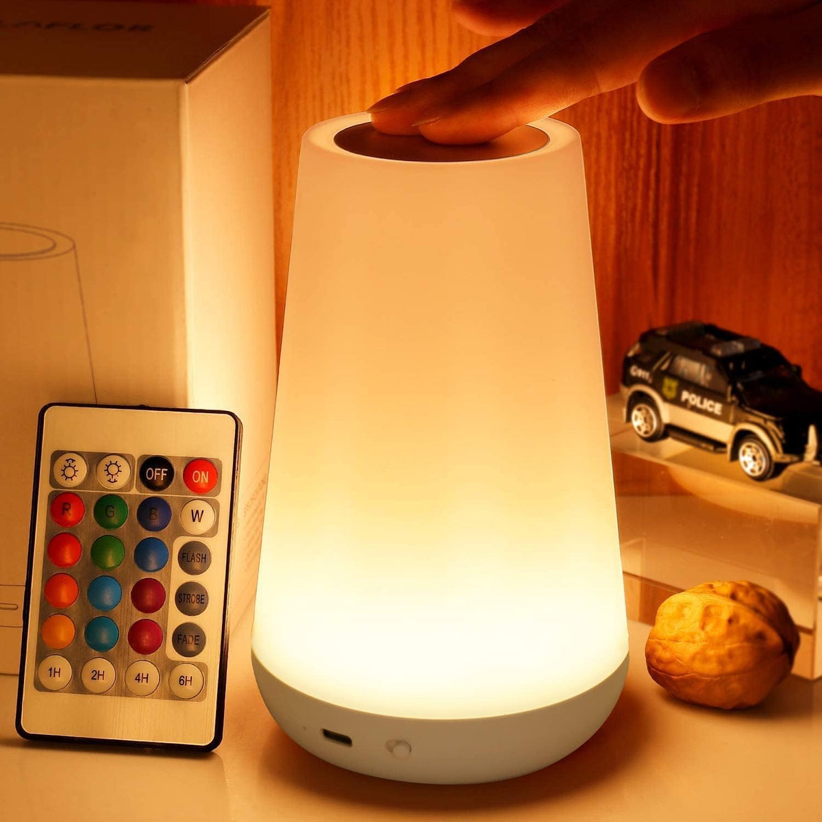 THAUSDAS Night Light, Dimmable Touch Lamp for Bedroom, Portable Table Bedside Lamp, 5 Brightness 13