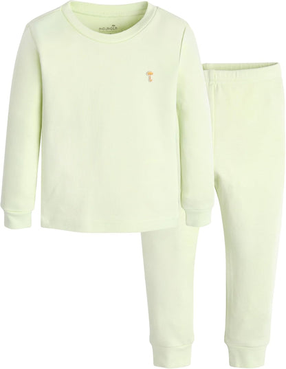 moimoln 6M-8Y Modal Cotton Solid Soft Breathable Baby Toddler Boys Girls Snug fit Pjs Long Sleeve