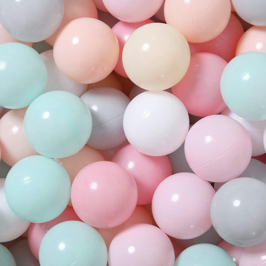 GOGOSO 100 Pit Balls Plastic Balls for Baby Toddlers GirlsToddlers for Playhouse, Baby Pool, Play