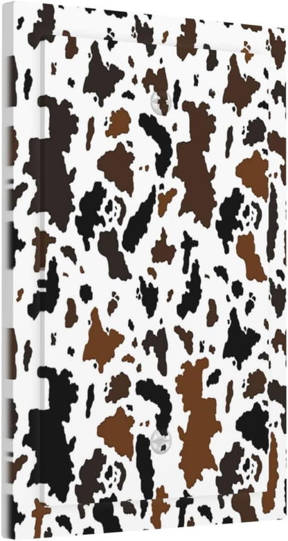 Light Switch Cover Plate Rustic Cowhide Highland Cow Milk Cow 1 Gang No Device Blank Electrical