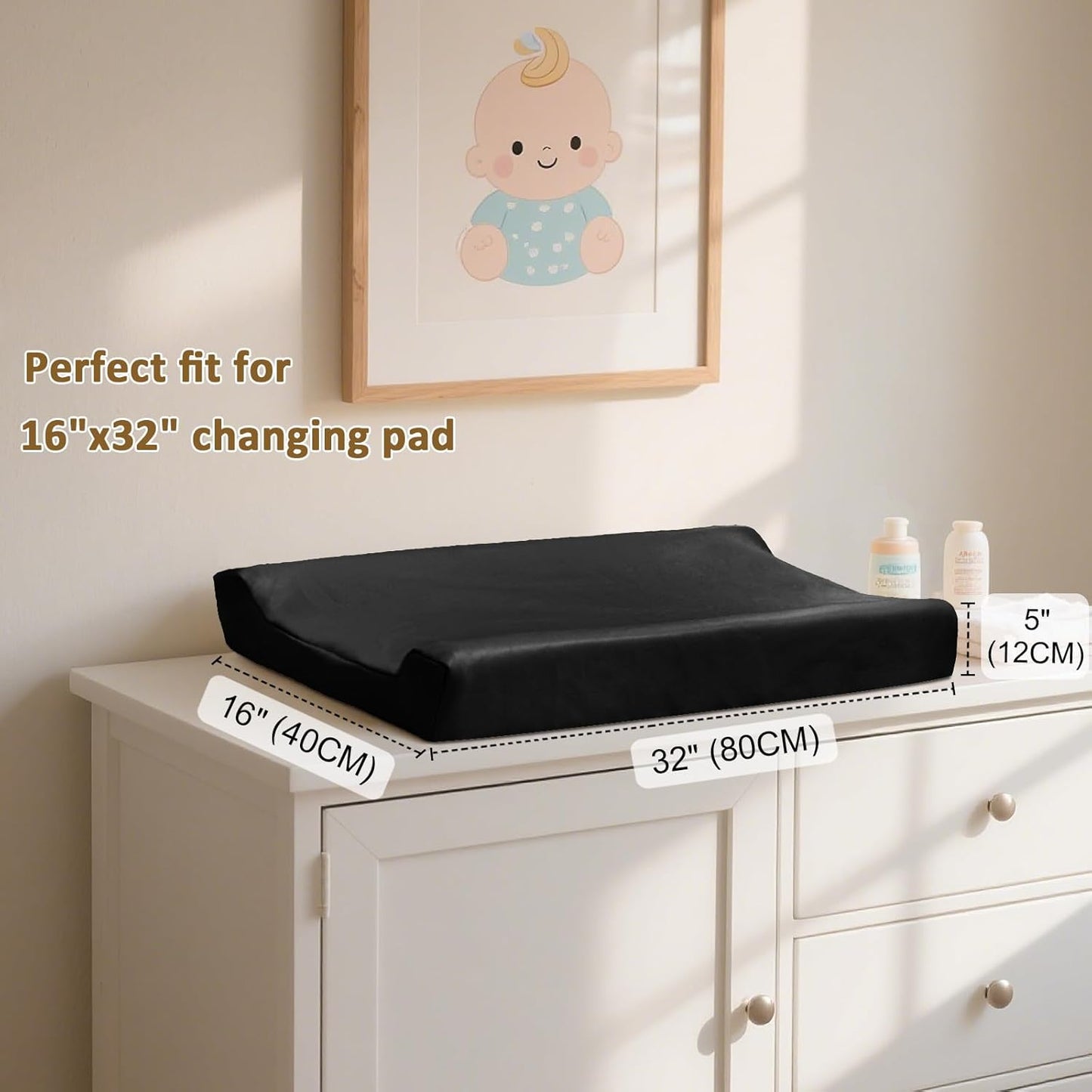 Owlowla Changing Pad Cover,Waterproof Changing Pad Covers-Soft Leather Diaper Changing Table