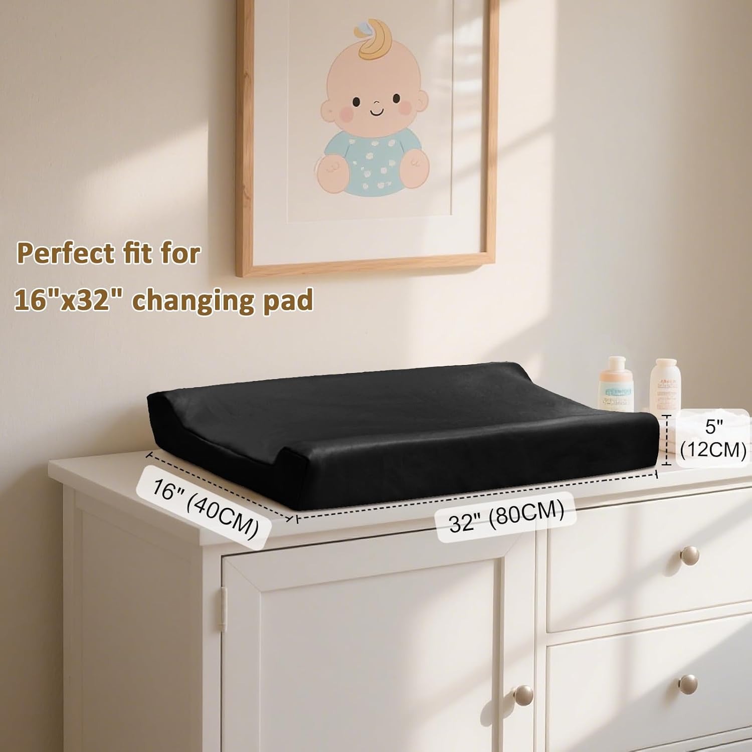 Owlowla Changing Pad Cover,Waterproof Changing Pad Covers-Soft Leather Diaper Changing Table
