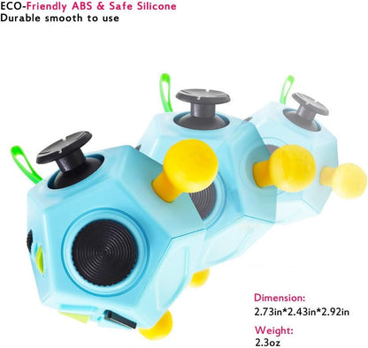12 Sided Finger Cube Toys, Fidget Toys Relief Stress, Autism and Anxiety Depression for Kids Adults