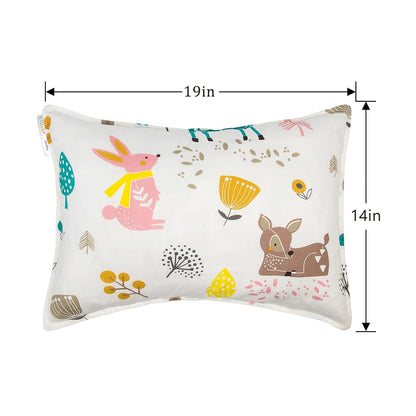 ALVABABY Toddler Pillowcases 2 Pack Organic Cotton Kids Pillow Cover Fit 13"x 18" or 14"x19"