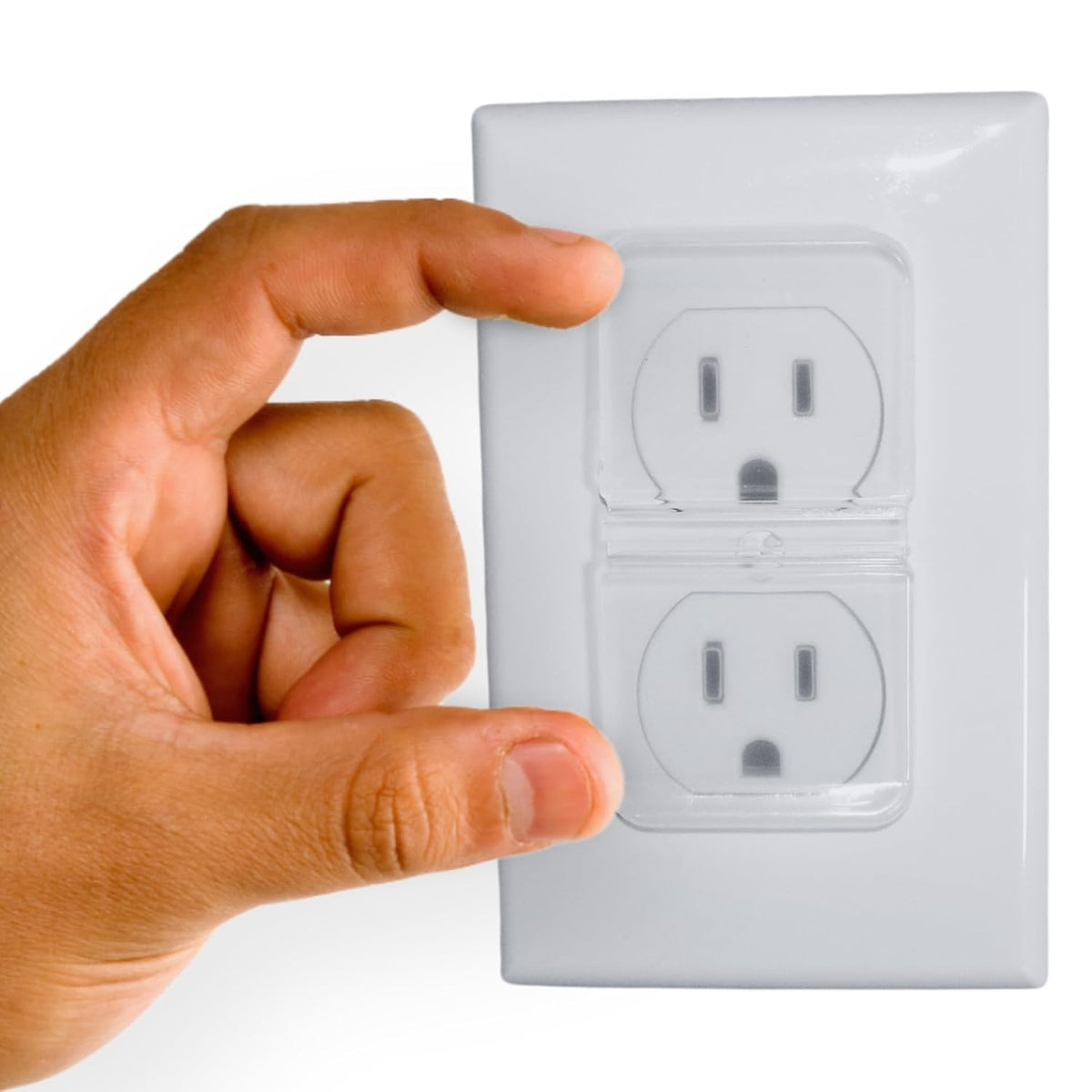 Clear Double Outlet Covers Baby Proofing (10 Pack, 20 Sockets) | Baby Proof Plug Covers for