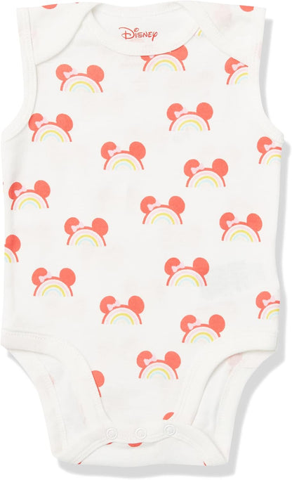 Amazon Essentials Disney | Star Wars | Princess Baby Girls' Sleeveless Bodysuits, Pack of 6