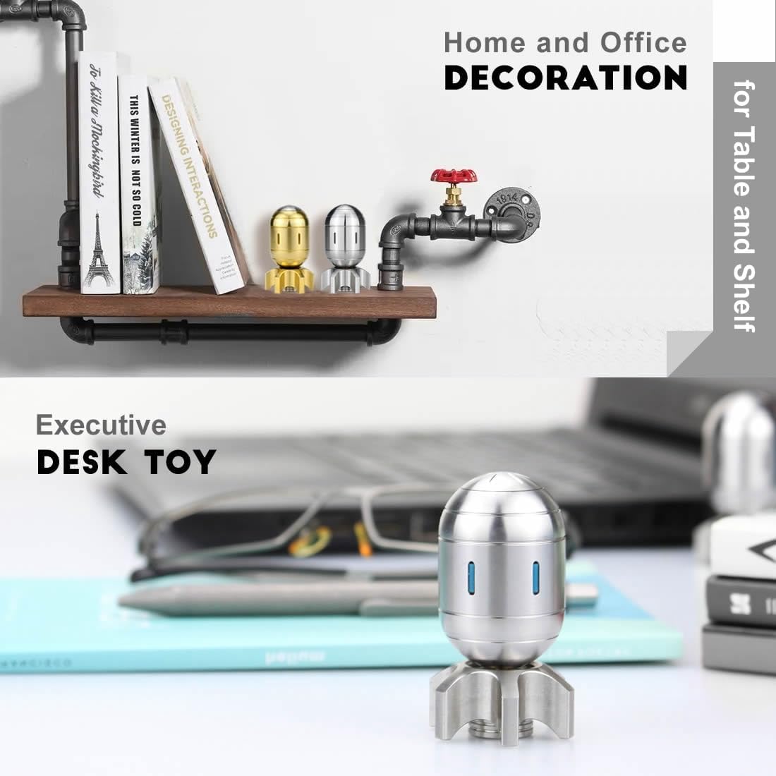 Atomic Bomb Fidget Toys, Metal Fidget Spinners, 3 in 1 Executive Desk Toy, EDC Clicker, Office