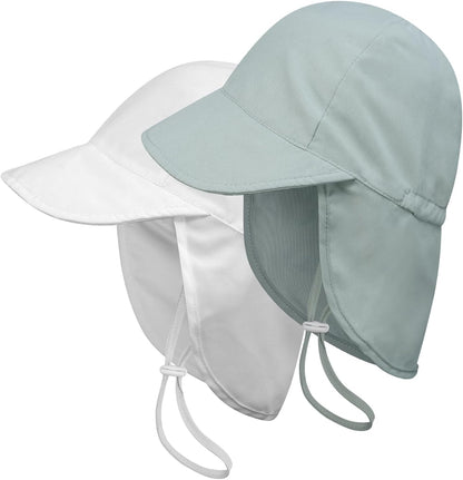 2 Pack Baby Sun Hats UPF 50+ Toddler Beach Hat for Girls Boys 0-4 Years