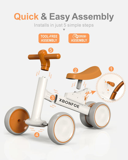 XBONFOE Baby Balance Bike for 1 Year Old Boys Girls, 10-24 Month Toddler Balance Bike, Baby Bike
