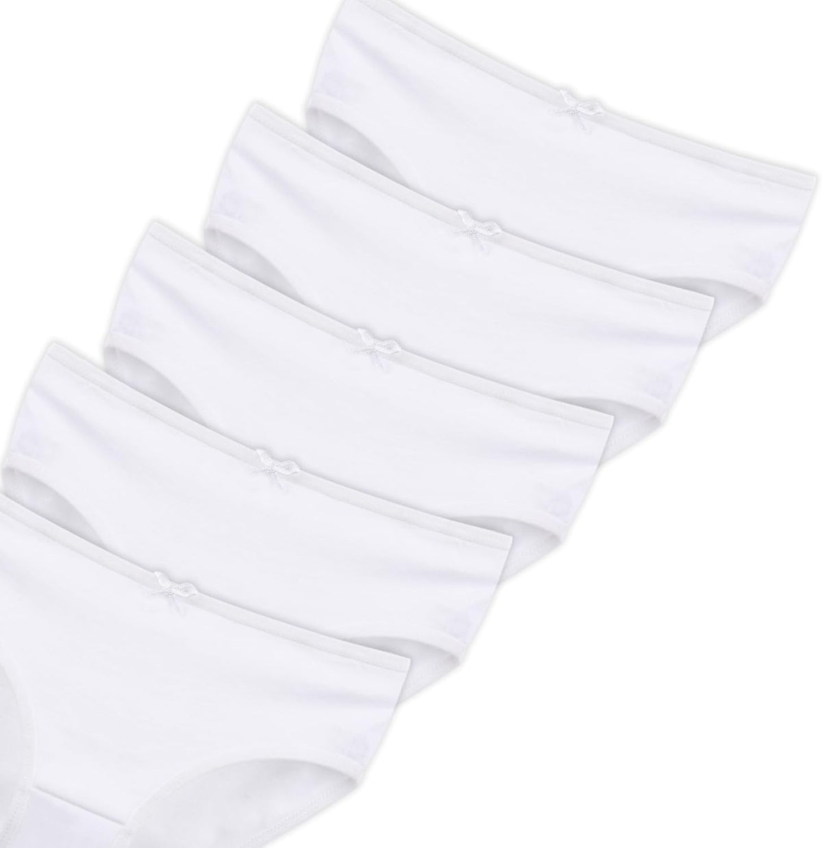 Donella Girls' Soft Cotton Underwear - Kids Bikini Brief Panties for Girls and Toddlers 5-Pack
