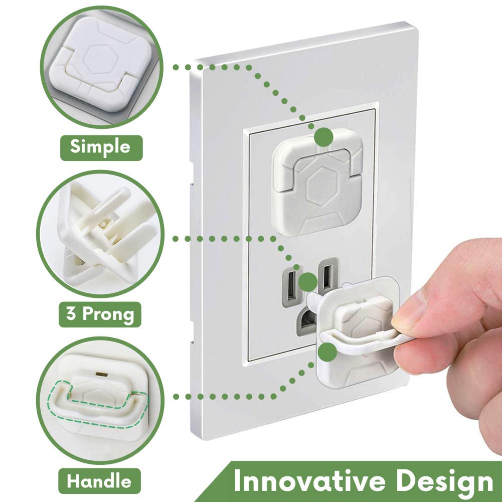 Outlet Covers Baby Proofing Socket Protectors Child Safety Plug Caps Difficult for Toddler to