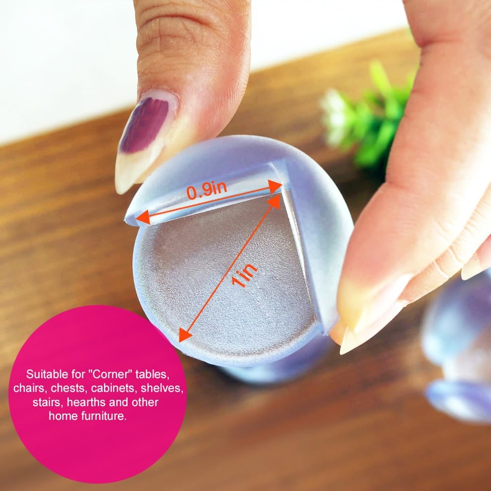 Matyz 16-Pack Clear Baby Proof Corner Guards - Ball Shape Edge Protectors for Furniture, Strong