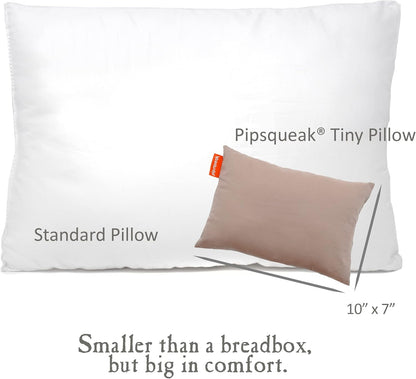 Pipsqueak Microfiber Pillow - Small, Mini, Tiny - 11 x 7 in - Perfect for Travel, Cars, Airplanes