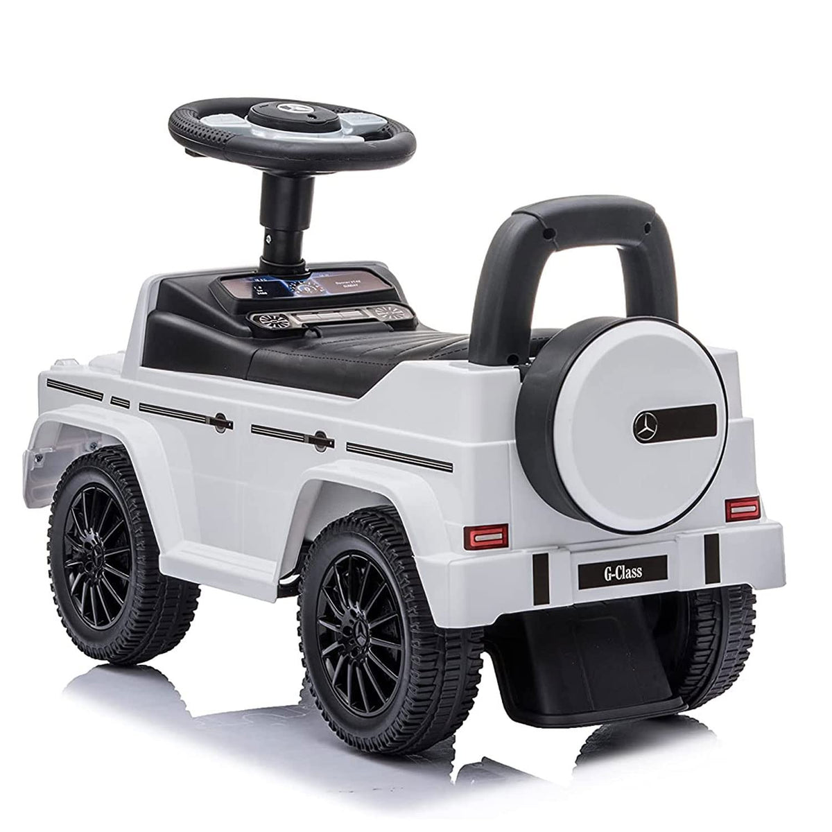 Best Ride On Cars Kids Outdoor Stroller Mercedes G-Wagon Push Car with Working Lights, Horn, and
