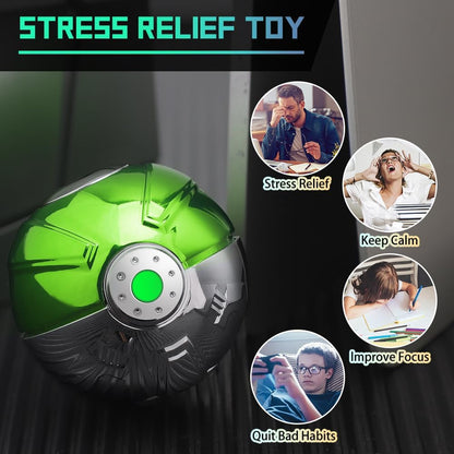 Metal Fidget Spinner Luminous Heavy Duty Ball Fidget Toy Desk Decoration for Stress Relief, Cool
