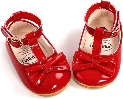 Baby Shoes Mary Jane Flats Non Slip Soft Sole Infant Toddler Sneakers First Walkers Party Christmas