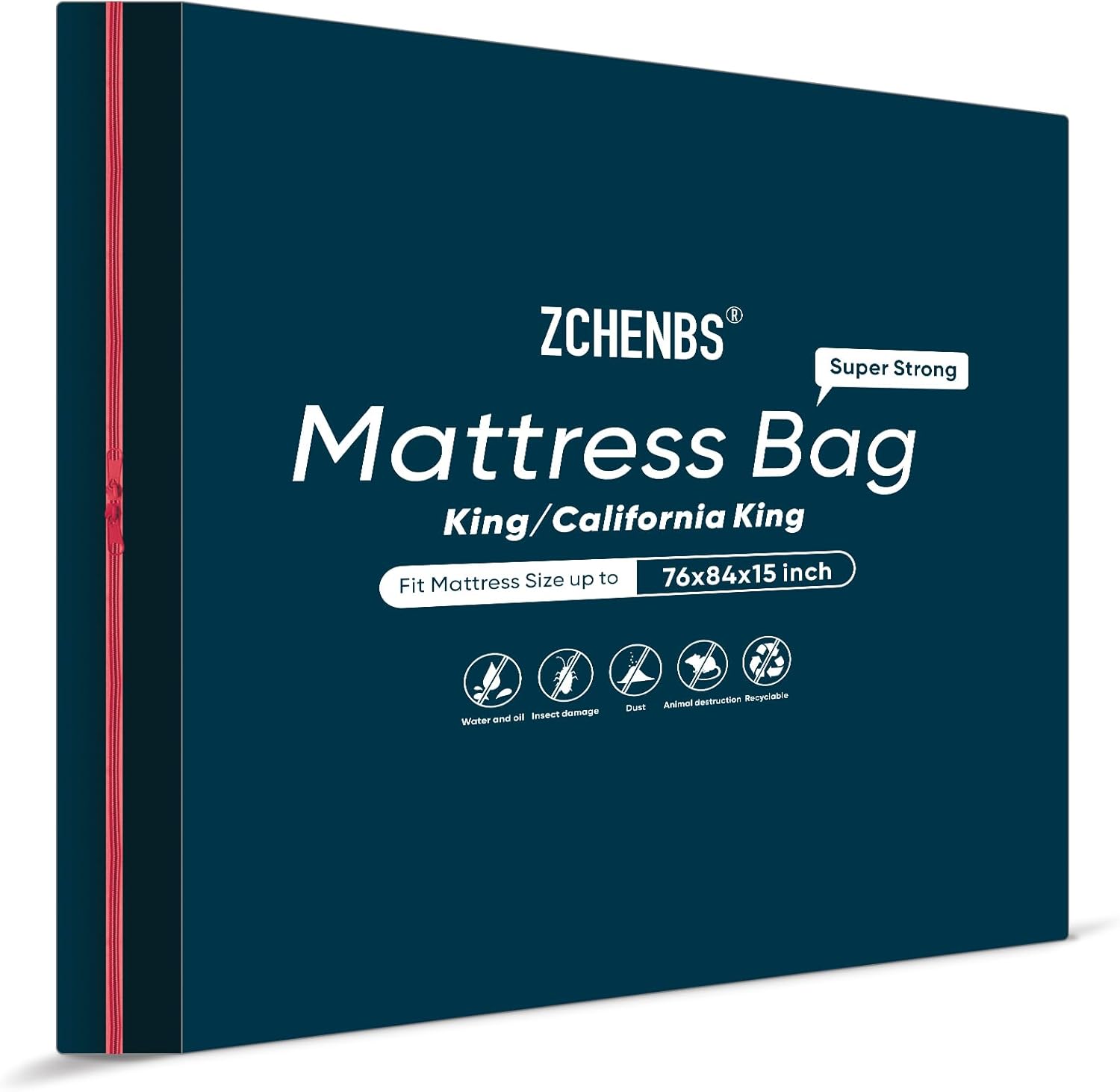 ZCHENBS® – Mattress Bags for Moving and Storage,Mattress Bag with Zippers,5 Mil Ultra-Thick Bed
