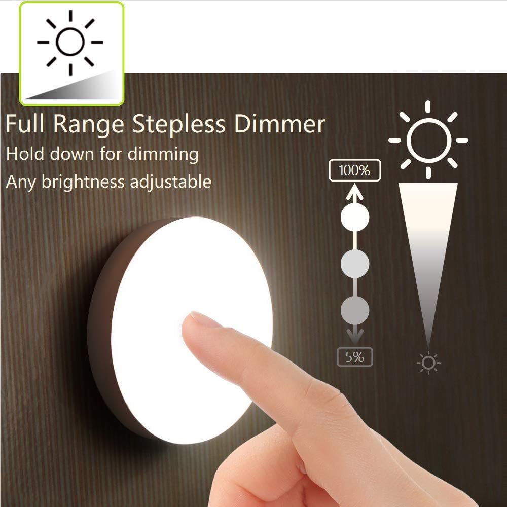 Mini Touch Light, Rechargeable Battery Operated Closet Lights Wardrobe Lights, Magnetic Stick-on