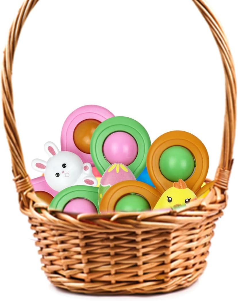 Jofan 3 Pack Easter Suction Cup Spinner Toys for Baby Toddlers Kids Easter Basket Stuffers Gifts