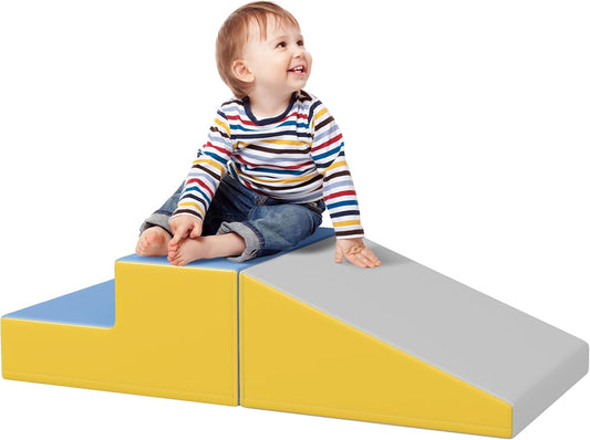 Soozier 2 Piece Climb and Crawl Activity Play Set, Soft Secure Foam Playset for Toddler