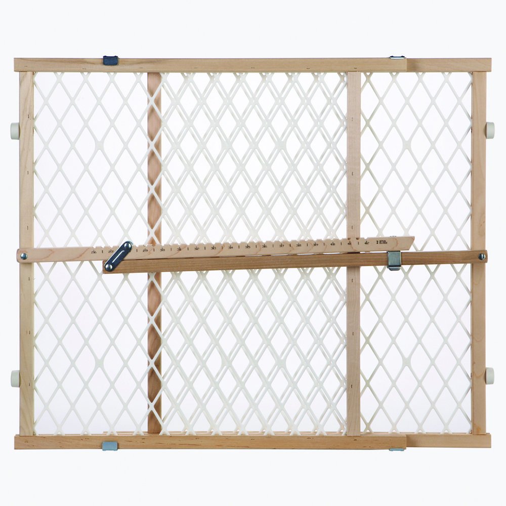 Toddleroo by North States - Diamond Mesh Wooden Baby Gate: Pressure Mounted Baby Gate for Doorways