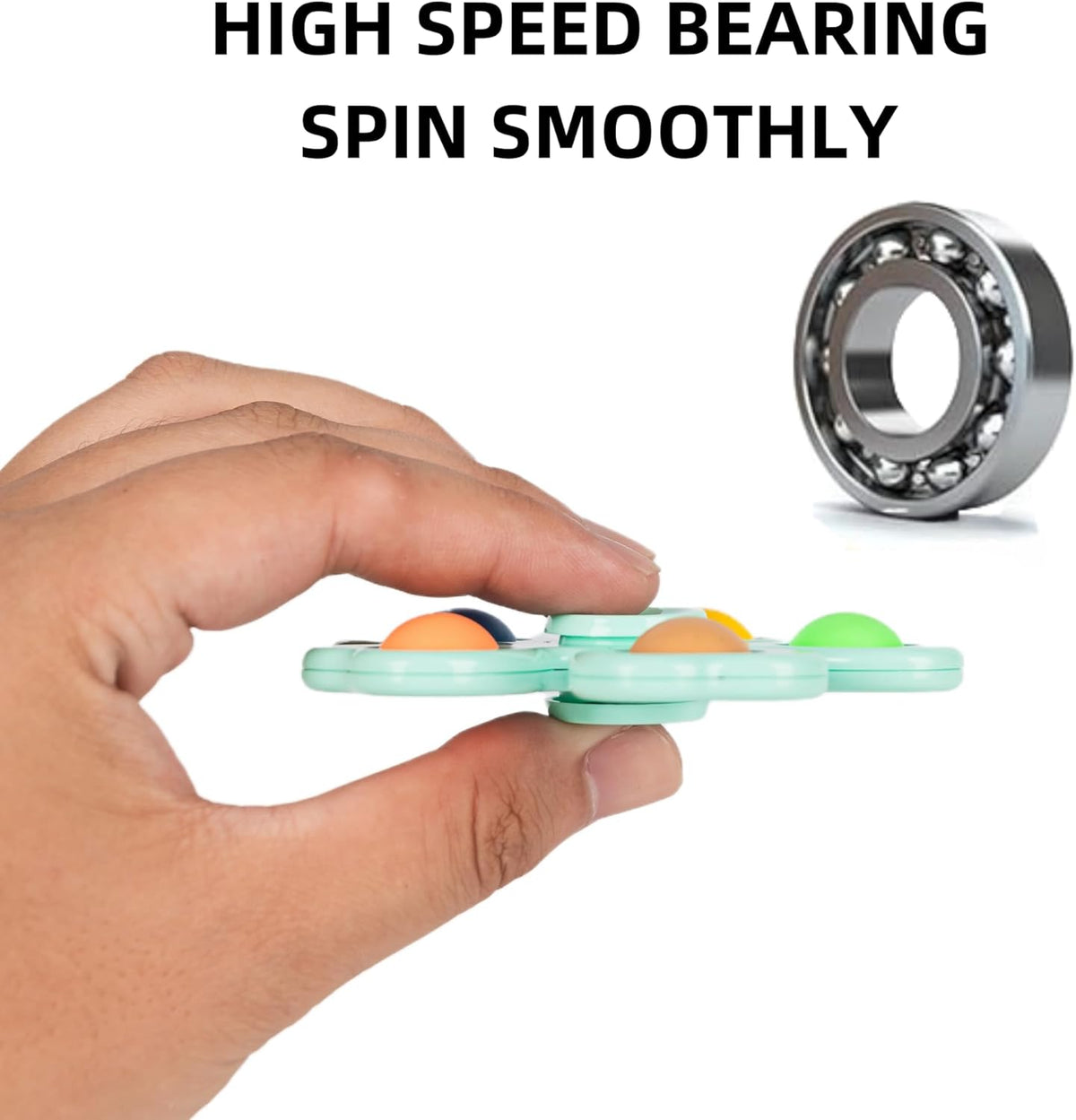 24 Pcs Fidget Spinners Bulk-Mini Pop Bubble Fidget Spinner Toys for Kids Teens Adults Birthday