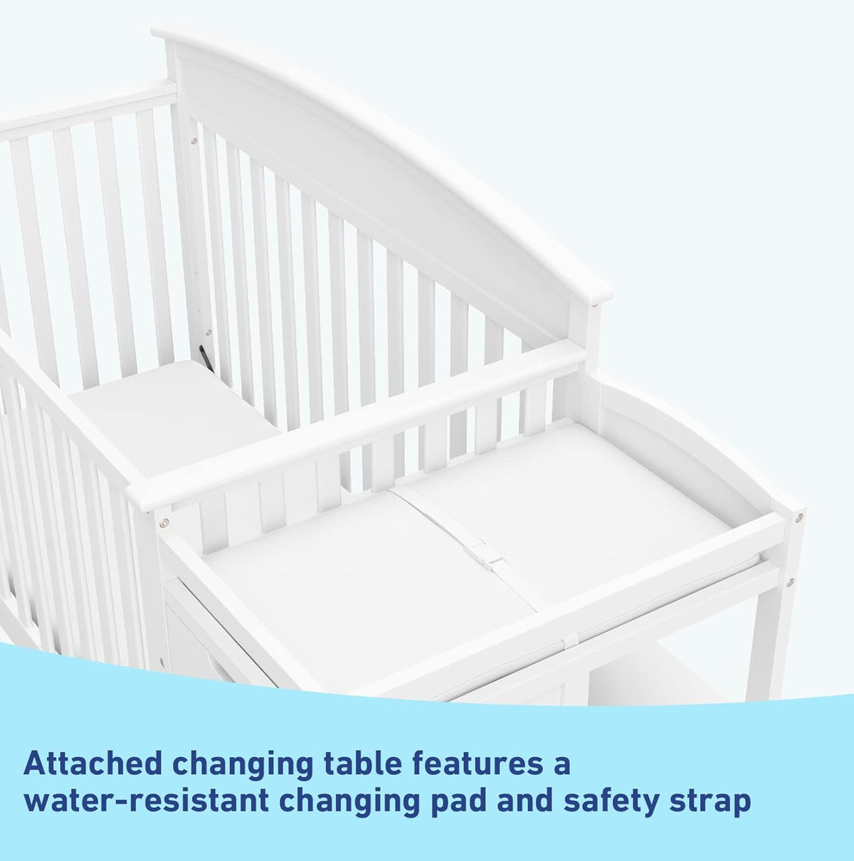 Graco Benton 5-in-1 Convertible Crib and Changer (White) – Crib and Changing -Table Combo, Includes