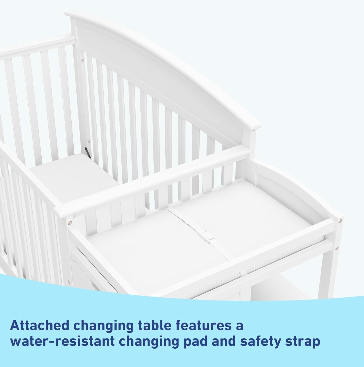 Graco Benton 5-in-1 Convertible Crib and Changer (White) – Crib and Changing -Table Combo, Includes
