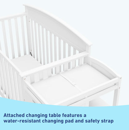 Graco Benton 5-in-1 Convertible Crib and Changer (White) – Crib and Changing -Table Combo, Includes