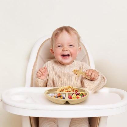 6 Pack Baby Spoons and Forks Set, Silicone First Stage Self Feeding Infant Toddler Utensils, BPA