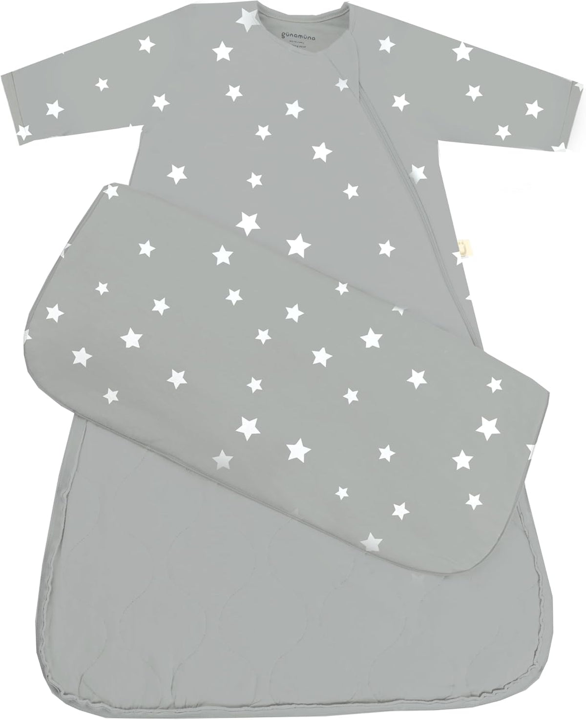 GUNAMUNA Unisex Long-Sleeve Sleep Sack, Wearable Sleep Bag for Babies and Toddlers, Soft Rayon, 1.0