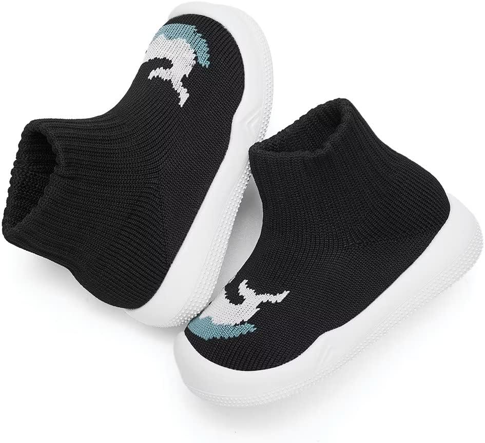 Eashi Baby Boy Girl Non-Skid Indoor Infant Walking Shoes Breathable Warm Elastic Sock Shoes with