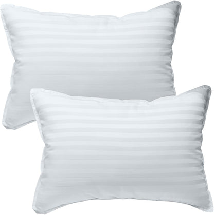 kinder Fluff Toddler Pillows for Bed (2X) - The Only Kids Pillow 300T Cotton Shell & Down