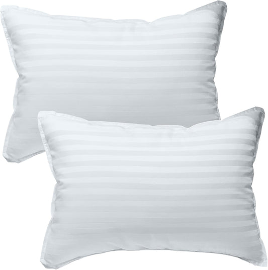 kinder Fluff Children Pillows (2X) - The Only Twin Pillows for Kids 300T Cotton Shell & Down