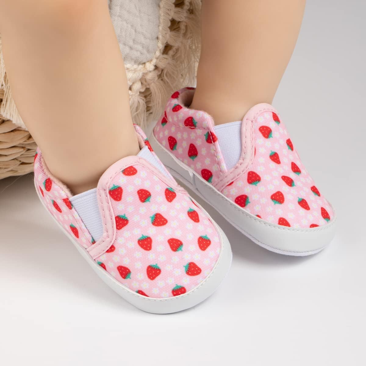 Morbido Infant Baby Boys Girls Canvas Sneaker Toddler Slip On Anti Skid Newborn First Walkers Candy