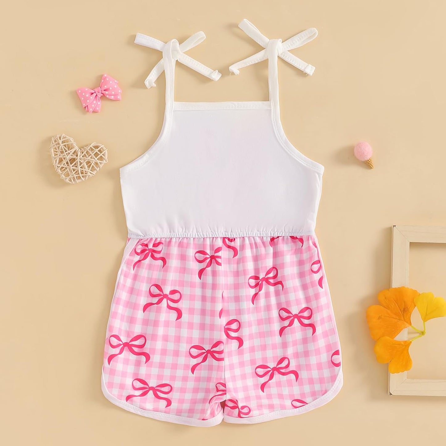 WZTYYDS Toddler Baby Girl Summer Clothes Floral Romper Tie-Up Strap Halter Jumpsuit Infant Summer